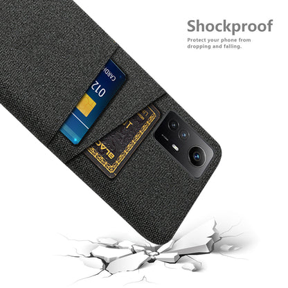 Phone Case for Xiaomi Redmi Note 12S 4G , Dual Card Clots Hard PC + Cloth Mobile Phone Cover