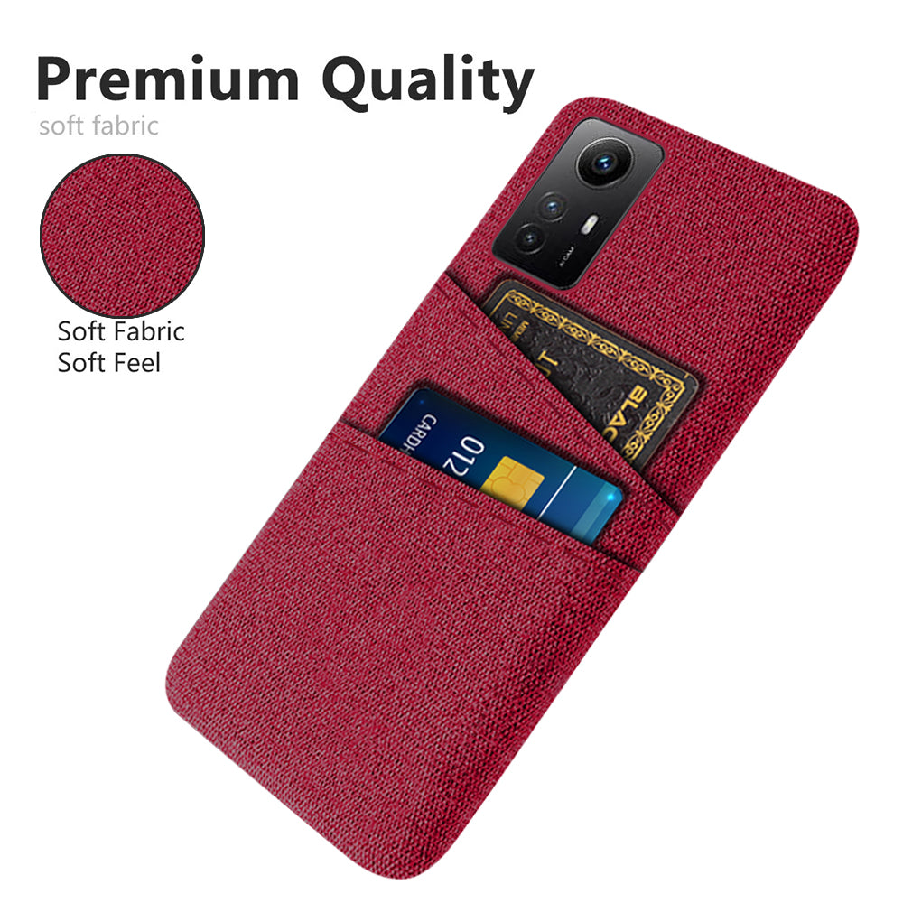 Phone Case for Xiaomi Redmi Note 12S 4G , Dual Card Clots Hard PC + Cloth Mobile Phone Cover