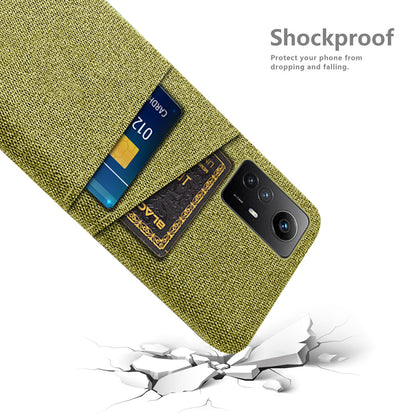 Phone Case for Xiaomi Redmi Note 12S 4G , Dual Card Clots Hard PC + Cloth Mobile Phone Cover