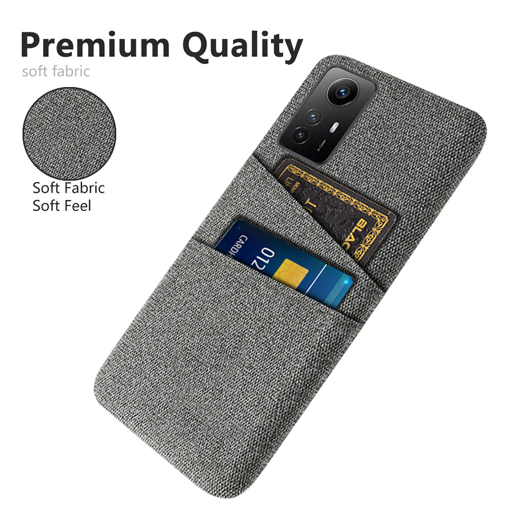 Phone Case for Xiaomi Redmi Note 12S 4G , Dual Card Clots Hard PC + Cloth Mobile Phone Cover