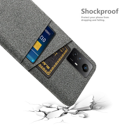 Phone Case for Xiaomi Redmi Note 12S 4G , Dual Card Clots Hard PC + Cloth Mobile Phone Cover