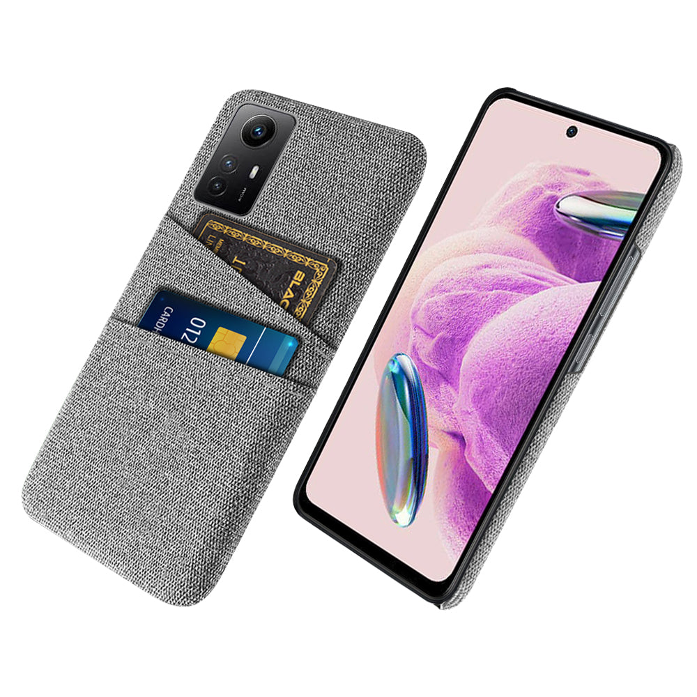 Phone Case for Xiaomi Redmi Note 12S 4G , Dual Card Clots Hard PC + Cloth Mobile Phone Cover