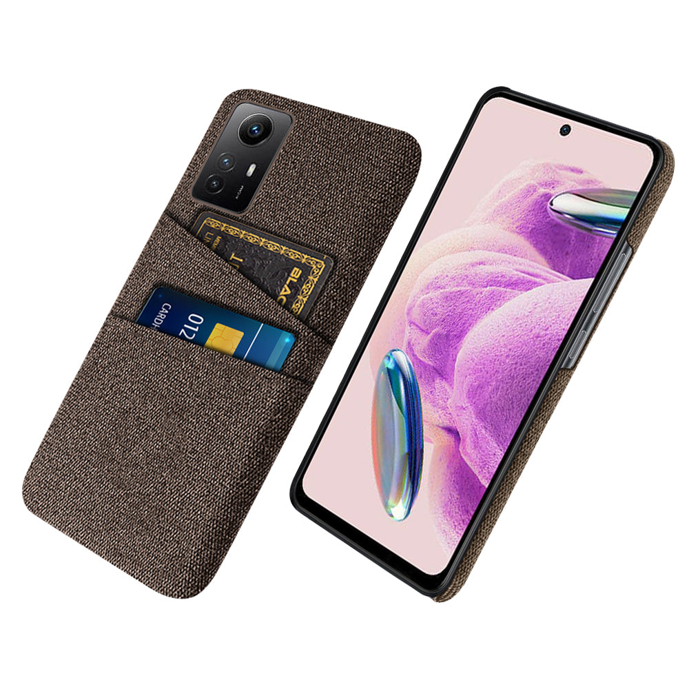 Phone Case for Xiaomi Redmi Note 12S 4G , Dual Card Clots Hard PC + Cloth Mobile Phone Cover