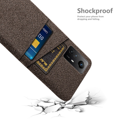 Phone Case for Xiaomi Redmi Note 12S 4G , Dual Card Clots Hard PC + Cloth Mobile Phone Cover