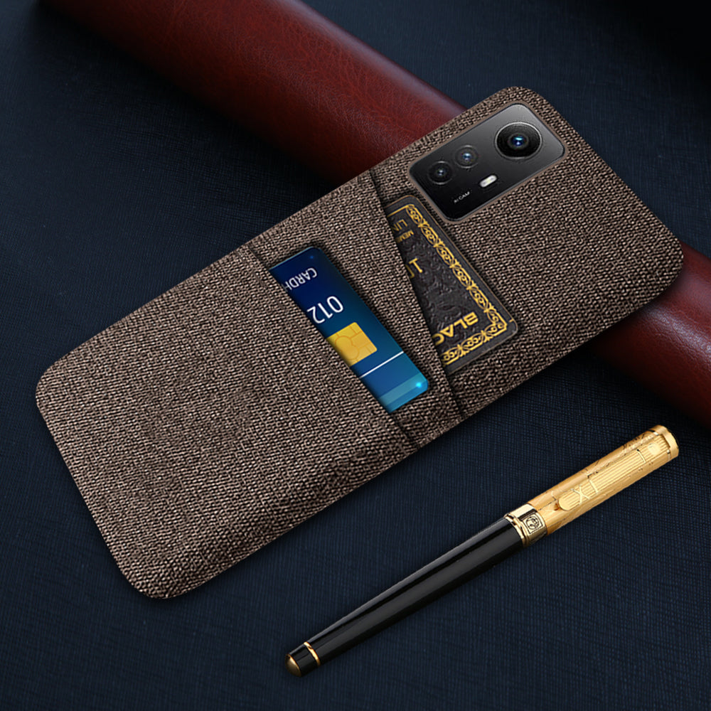 Phone Case for Xiaomi Redmi Note 12S 4G , Dual Card Clots Hard PC + Cloth Mobile Phone Cover