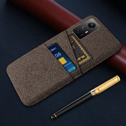 Phone Case for Xiaomi Redmi Note 12S 4G , Dual Card Clots Hard PC + Cloth Mobile Phone Cover