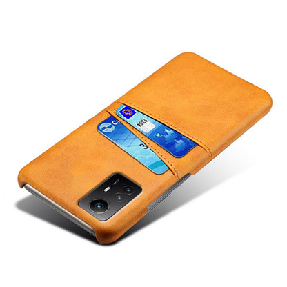 For Xiaomi Redmi Note 12S 4G Protective Phone Case Dual Card Slots PU Leather Coated Hard PC Cover