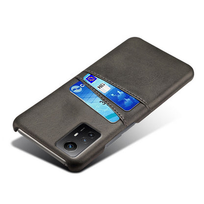 For Xiaomi Redmi Note 12S 4G Protective Phone Case Dual Card Slots PU Leather Coated Hard PC Cover