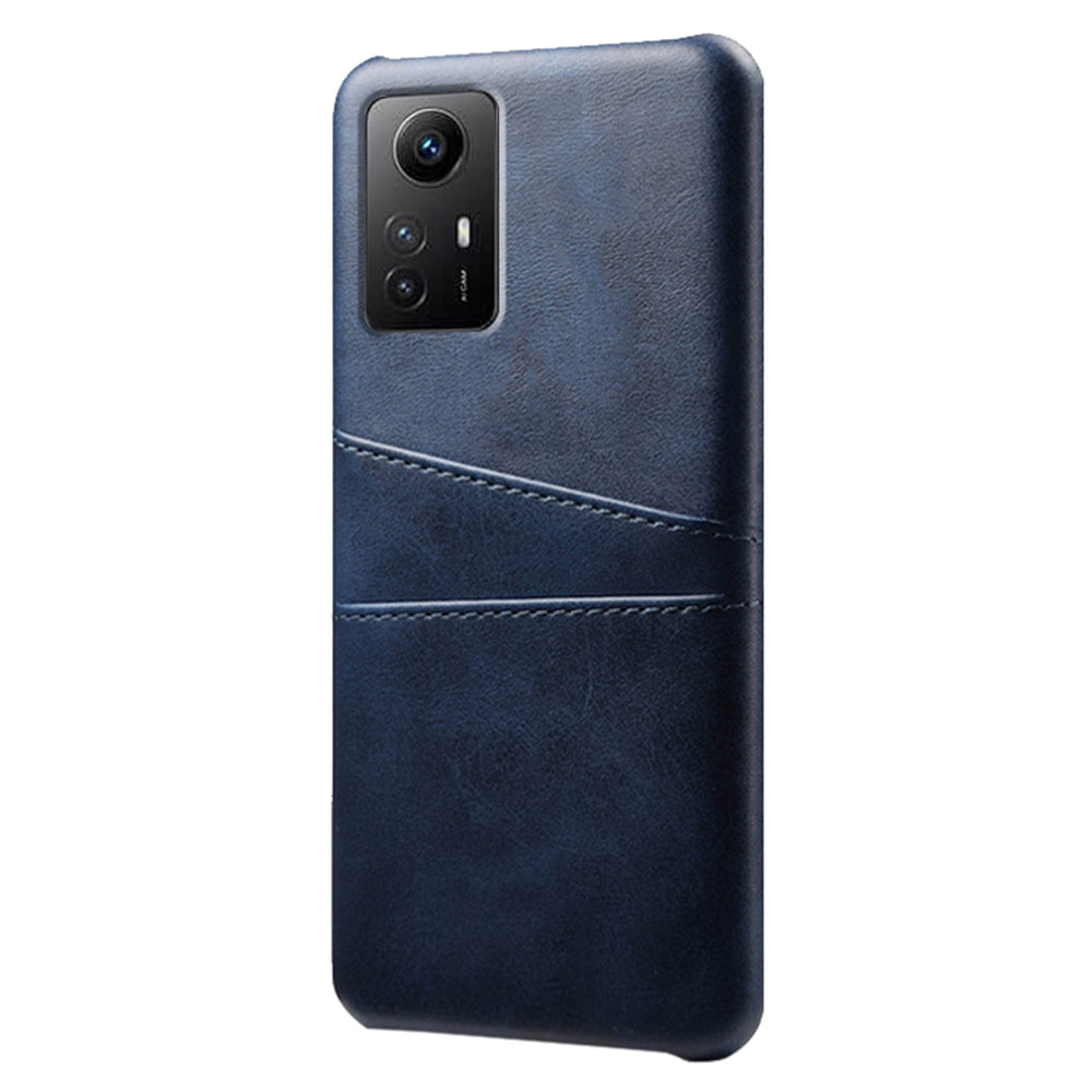 For Xiaomi Redmi Note 12S 4G Protective Phone Case Dual Card Slots PU Leather Coated Hard PC Cover