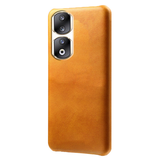 For Honor 90 Pro Calf Texture Phone Case PU Leather Coated PC Anti-scratch Cover