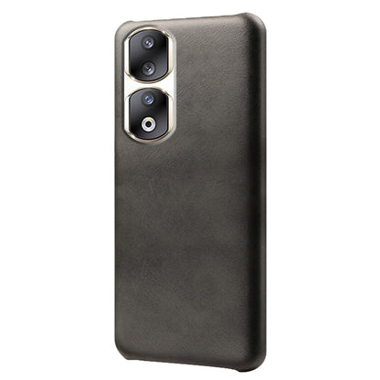 For Honor 90 Pro Calf Texture Phone Case PU Leather Coated PC Anti-scratch Cover