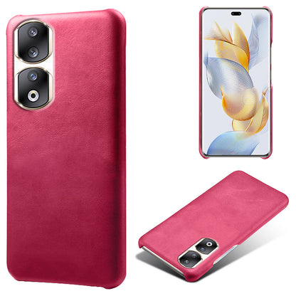 For Honor 90 Pro Calf Texture Phone Case PU Leather Coated PC Anti-scratch Cover