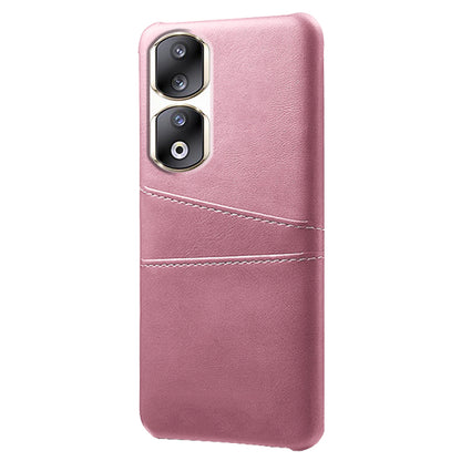 For Honor 90 Pro Dual Card Slots PU Leather Coated PC Case Anti-scratch Phone Cover
