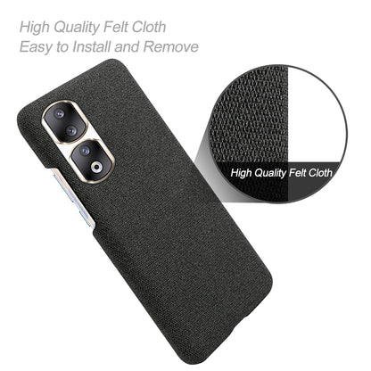 Cloth+Hard PC Protective Phone Case for Honor 90 Pro , Scratch-resistant Cell Phone Cover