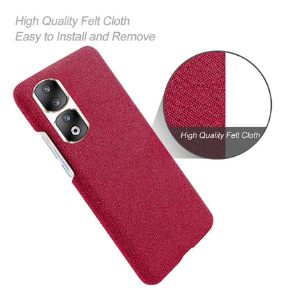 Cloth+Hard PC Protective Phone Case for Honor 90 Pro , Scratch-resistant Cell Phone Cover