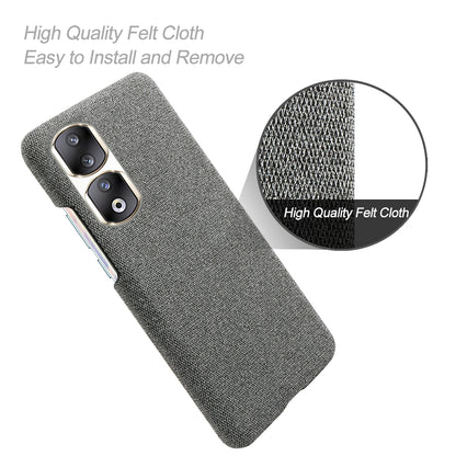 Cloth+Hard PC Protective Phone Case for Honor 90 Pro , Scratch-resistant Cell Phone Cover