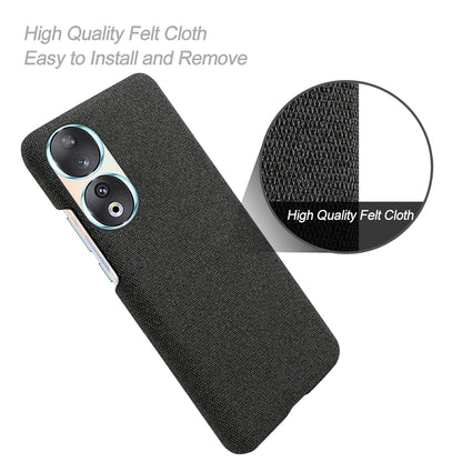 Cloth Texture Phone Case for Honor 90 , Cloth+Hard PC Anti-scratch Phone Cover