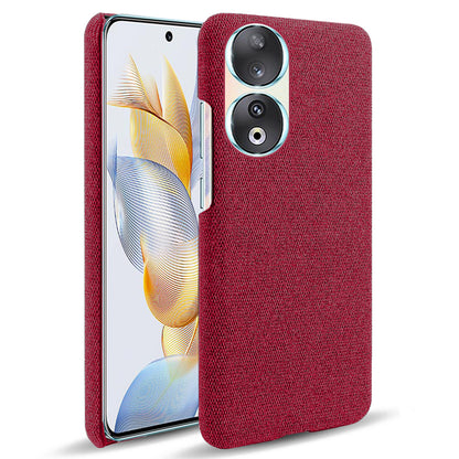Cloth Texture Phone Case for Honor 90 , Cloth+Hard PC Anti-scratch Phone Cover