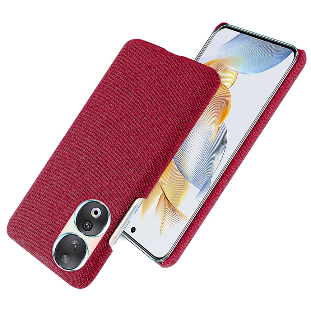 Cloth Texture Phone Case for Honor 90 , Cloth+Hard PC Anti-scratch Phone Cover