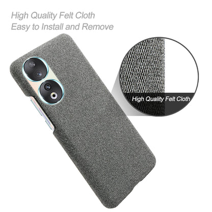 Cloth Texture Phone Case for Honor 90 , Cloth+Hard PC Anti-scratch Phone Cover