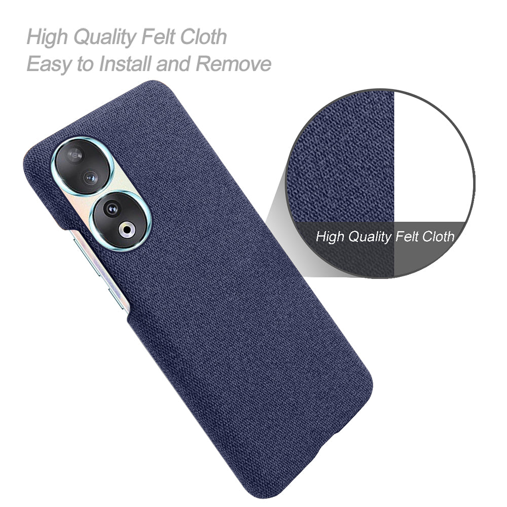 Cloth Texture Phone Case for Honor 90 , Cloth+Hard PC Anti-scratch Phone Cover