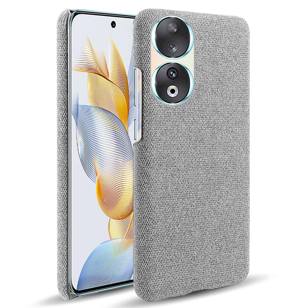 Cloth Texture Phone Case for Honor 90 , Cloth+Hard PC Anti-scratch Phone Cover