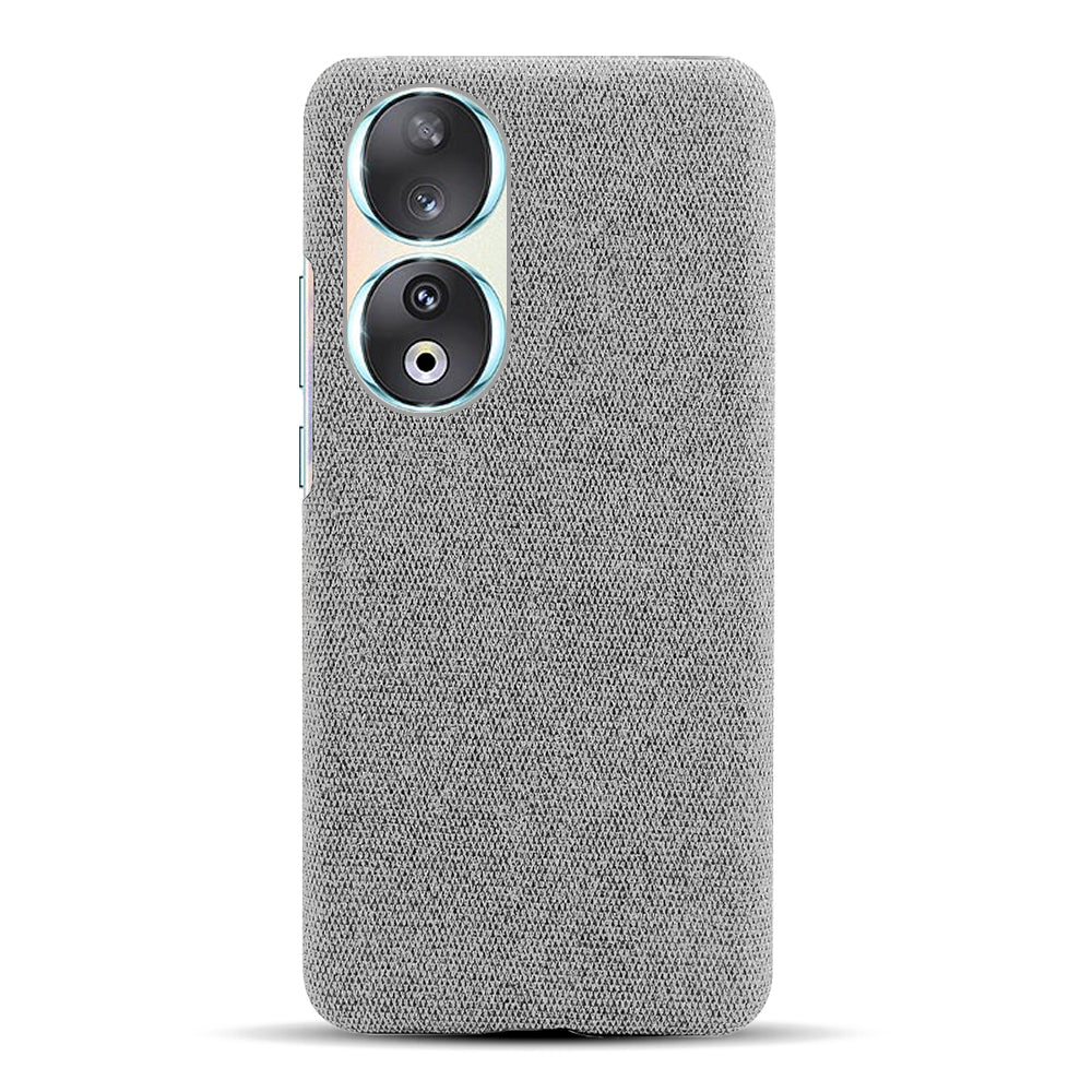 Cloth Texture Phone Case for Honor 90 , Cloth+Hard PC Anti-scratch Phone Cover