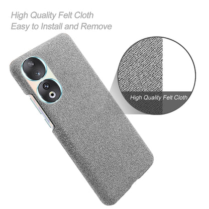 Cloth Texture Phone Case for Honor 90 , Cloth+Hard PC Anti-scratch Phone Cover
