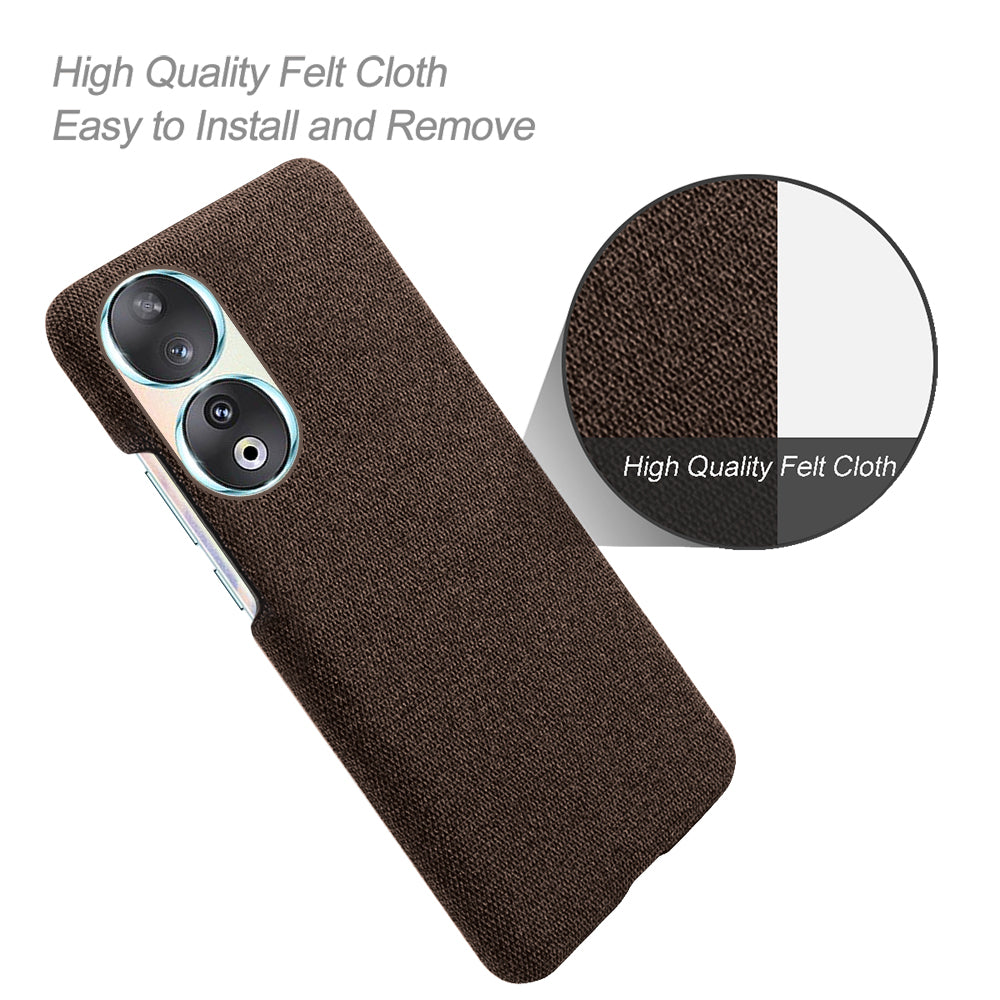 Cloth Texture Phone Case for Honor 90 , Cloth+Hard PC Anti-scratch Phone Cover