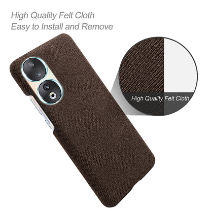 Cloth Texture Phone Case for Honor 90 , Cloth+Hard PC Anti-scratch Phone Cover