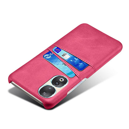 Phone Case with Dual Card Slots for Honor 90 , PU Leather Coated PC Smartphone Cover