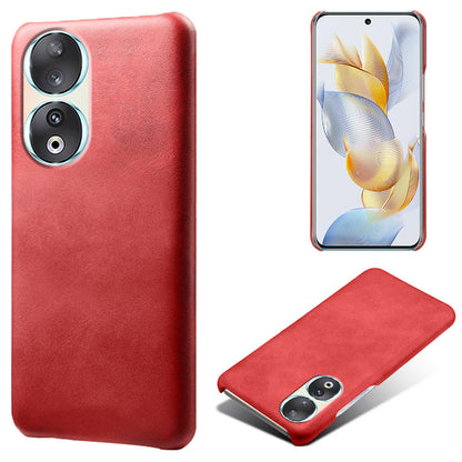 For Honor 90 PU Leather Coated Hard PC Cover Calf Texture Shockproof Phone Case