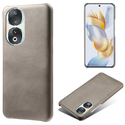 For Honor 90 PU Leather Coated Hard PC Cover Calf Texture Shockproof Phone Case