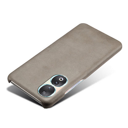 For Honor 90 PU Leather Coated Hard PC Cover Calf Texture Shockproof Phone Case