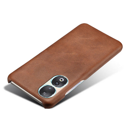 For Honor 90 PU Leather Coated Hard PC Cover Calf Texture Shockproof Phone Case