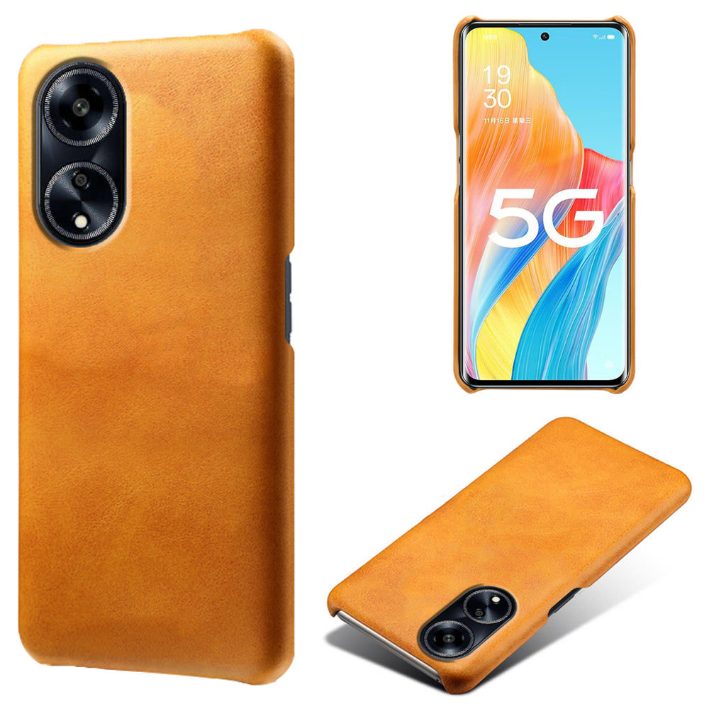 Back Case for Oppo A1 5G / A98 5G / F23 5G PU Leather + PC Calf Texture Shockproof Phone Cover