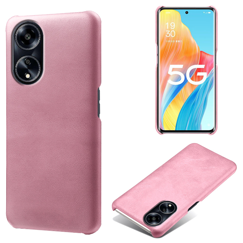 Back Case for Oppo A1 5G / A98 5G / F23 5G PU Leather + PC Calf Texture Shockproof Phone Cover