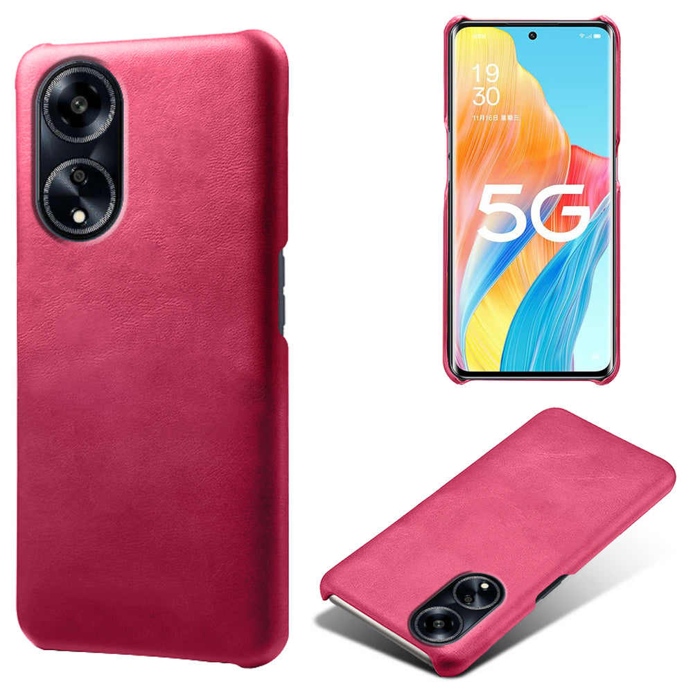Back Case for Oppo A1 5G / A98 5G / F23 5G PU Leather + PC Calf Texture Shockproof Phone Cover