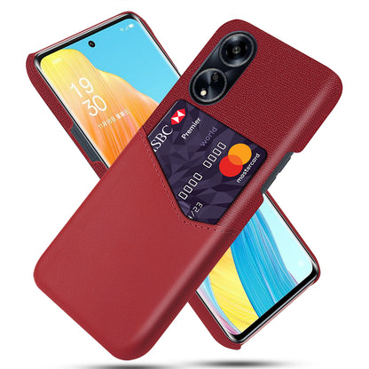 Protective Case for Oppo A1 5G / A98 5G / F23 5G , PU Leather Coated PC Cloth Texture Phone Cover with Card Slot