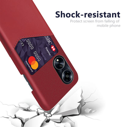 Protective Case for Oppo A1 5G / A98 5G / F23 5G , PU Leather Coated PC Cloth Texture Phone Cover with Card Slot