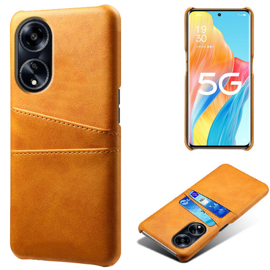 For Oppo A1 5G / A98 5G / F23 5G Dual Card Slots Phone Cover PU Leather Coated PC Protective Case