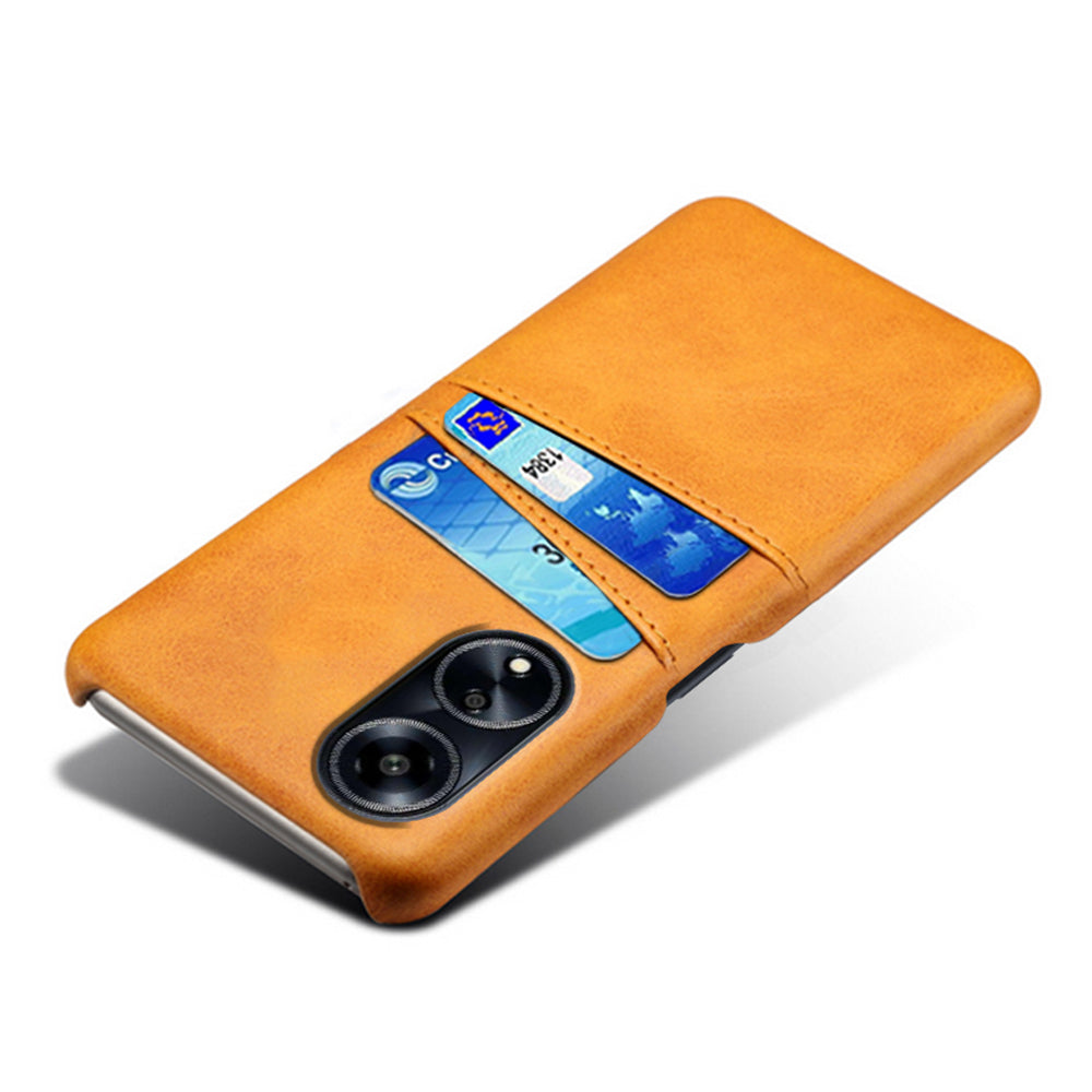 For Oppo A1 5G / A98 5G / F23 5G Dual Card Slots Phone Cover PU Leather Coated PC Protective Case