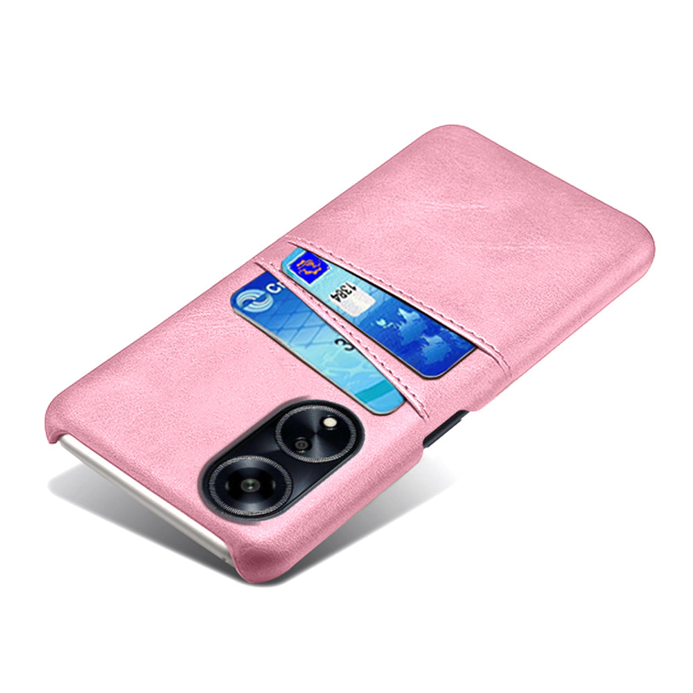 For Oppo A1 5G / A98 5G / F23 5G Dual Card Slots Phone Cover PU Leather Coated PC Protective Case