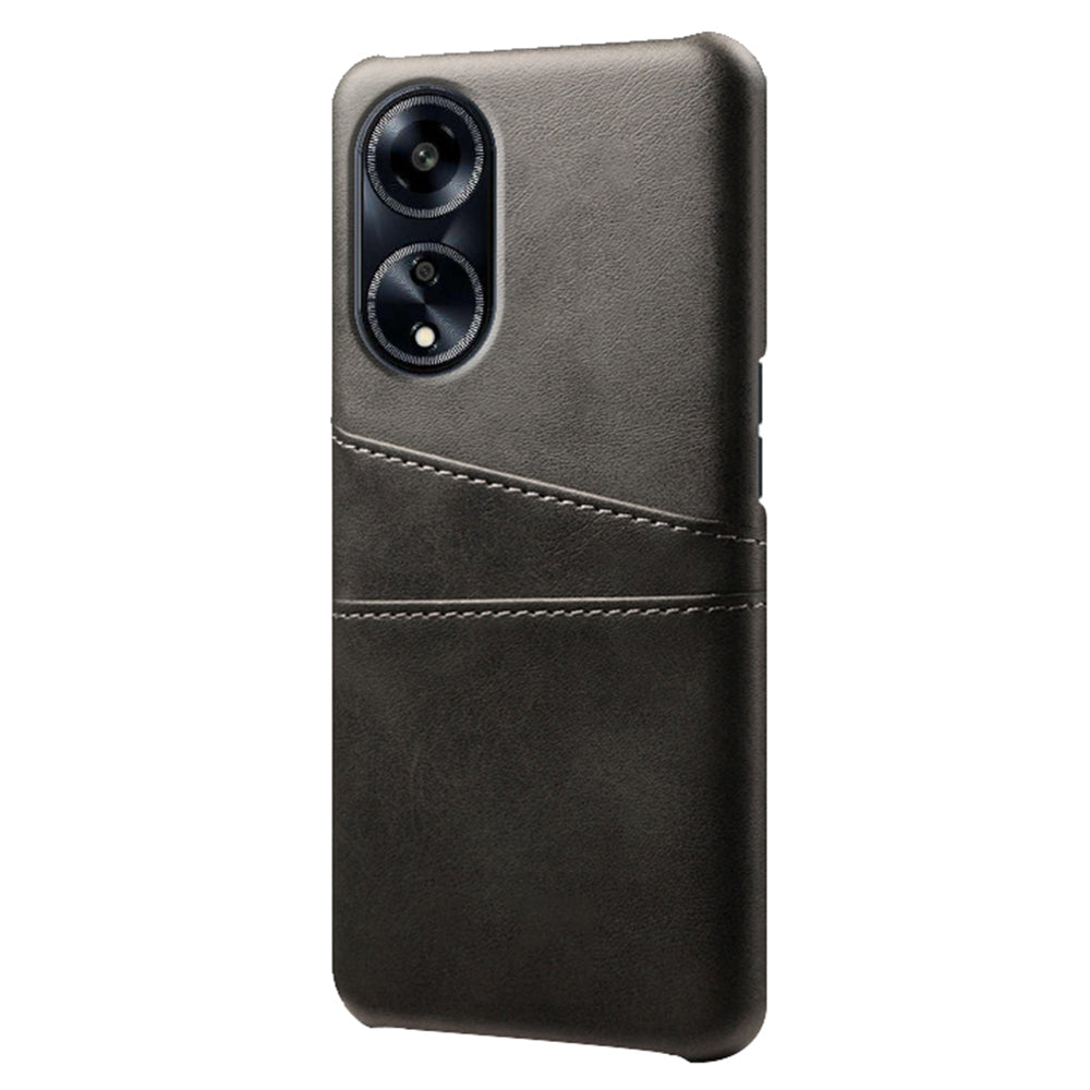 For Oppo A1 5G / A98 5G / F23 5G Dual Card Slots Phone Cover PU Leather Coated PC Protective Case