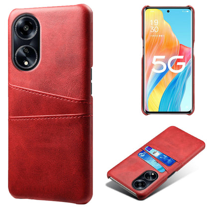 For Oppo A1 5G / A98 5G / F23 5G Dual Card Slots Phone Cover PU Leather Coated PC Protective Case