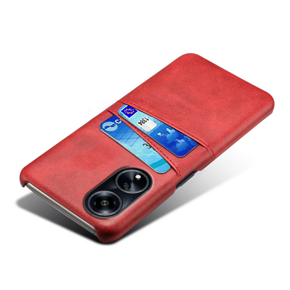 For Oppo A1 5G / A98 5G / F23 5G Dual Card Slots Phone Cover PU Leather Coated PC Protective Case