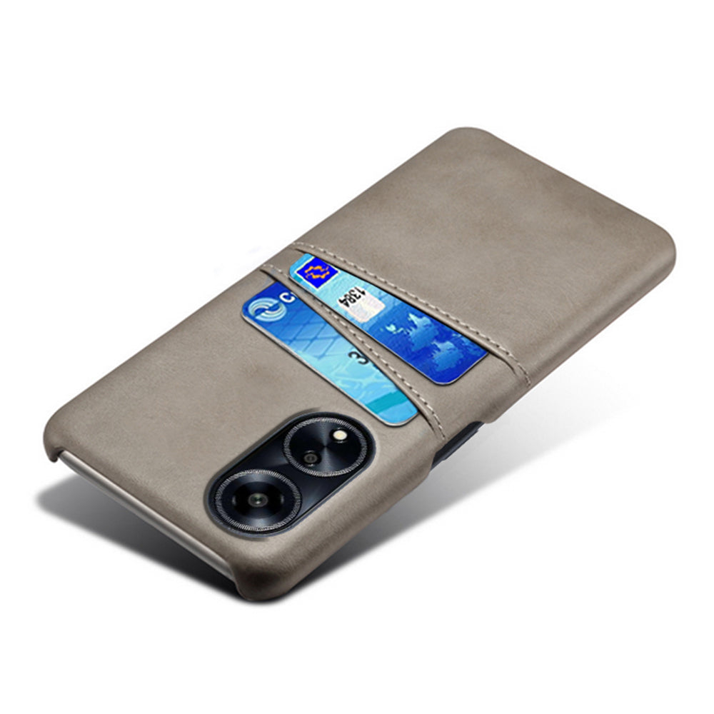 For Oppo A1 5G / A98 5G / F23 5G Dual Card Slots Phone Cover PU Leather Coated PC Protective Case