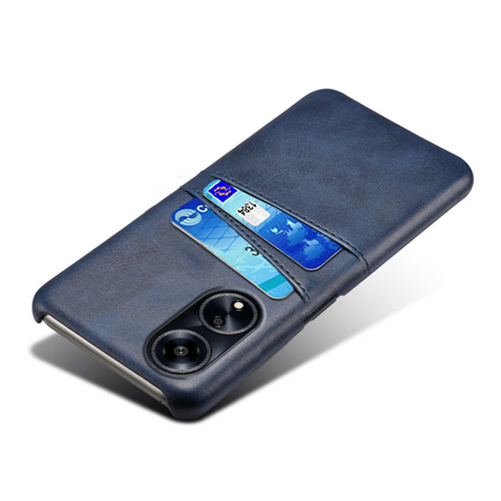 For Oppo A1 5G / A98 5G / F23 5G Dual Card Slots Phone Cover PU Leather Coated PC Protective Case