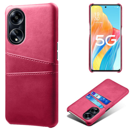 For Oppo A1 5G / A98 5G / F23 5G Dual Card Slots Phone Cover PU Leather Coated PC Protective Case