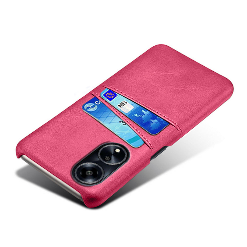 For Oppo A1 5G / A98 5G / F23 5G Dual Card Slots Phone Cover PU Leather Coated PC Protective Case